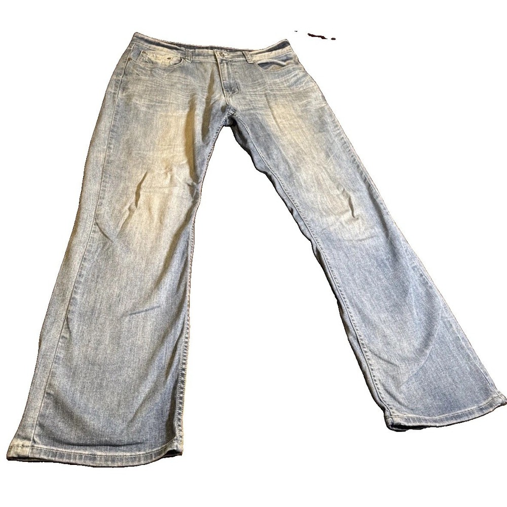 Flypaper Men's Jeans 34x32 Bootcut Light Wash 100% Cotton Denim Regular Fit